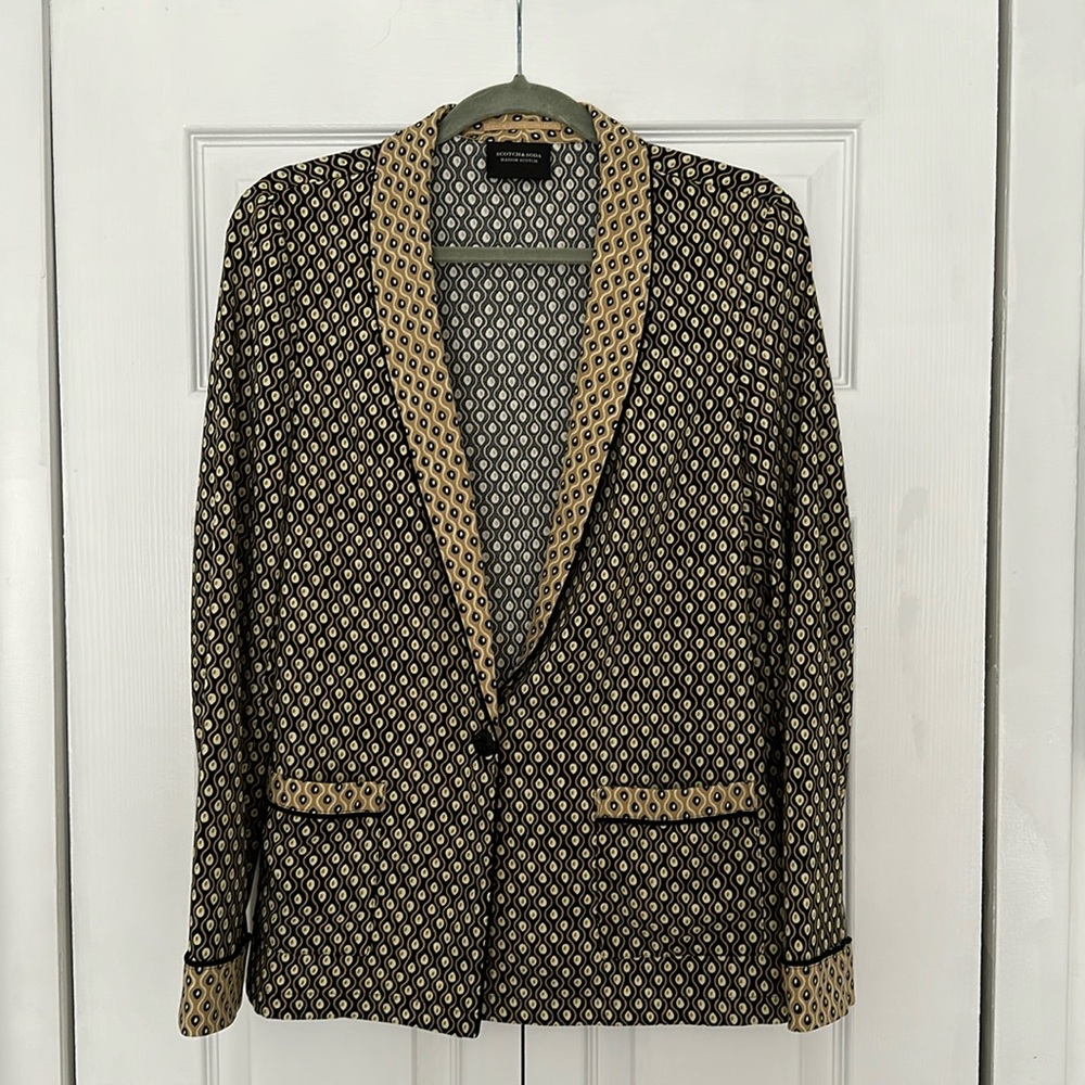 Scotch & Soda. Beige and Black Blazer.